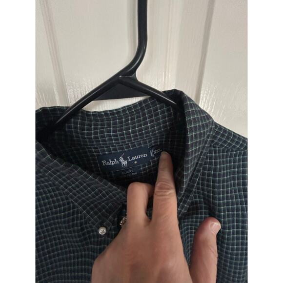Ralph Lauren Blaire Navy Blue & Green Plaid Buttonup Size XXL - Picture 2 of 3